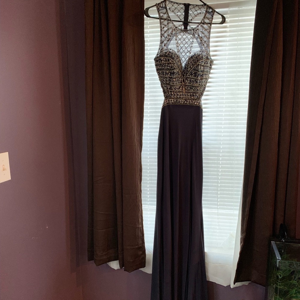 Grey/beaded Prom Dress